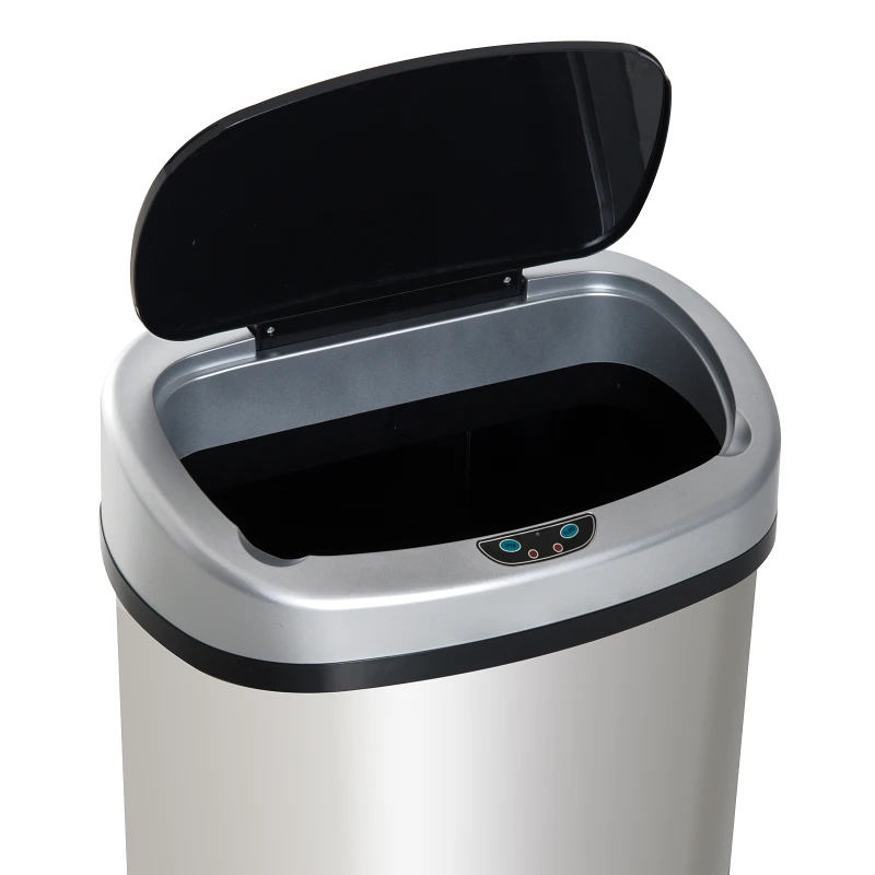 HomCom 48L / 12.5 Gallon Stainless Steel Automatic Motion Sensor Trash Can