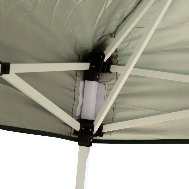 Outsunny 8'x 8' Foldable Outdoor Canopy Pop Up Event Tent with Slanted Legs - Green