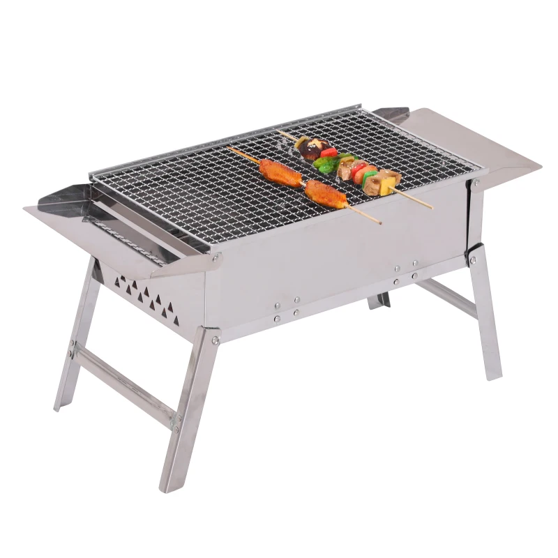 Outsunny Stainless Steel BBQ Charcoal Tabletop Grill