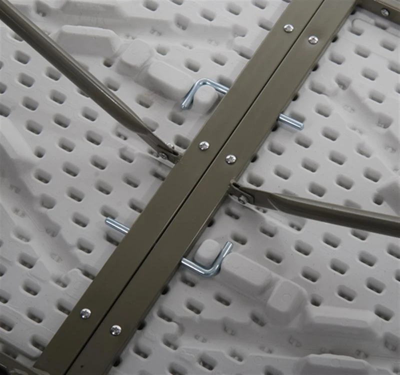 HomCom 4' Multipurpose Utility Center-Fold Folding Table w/ Carrying Handle - White Granite Top