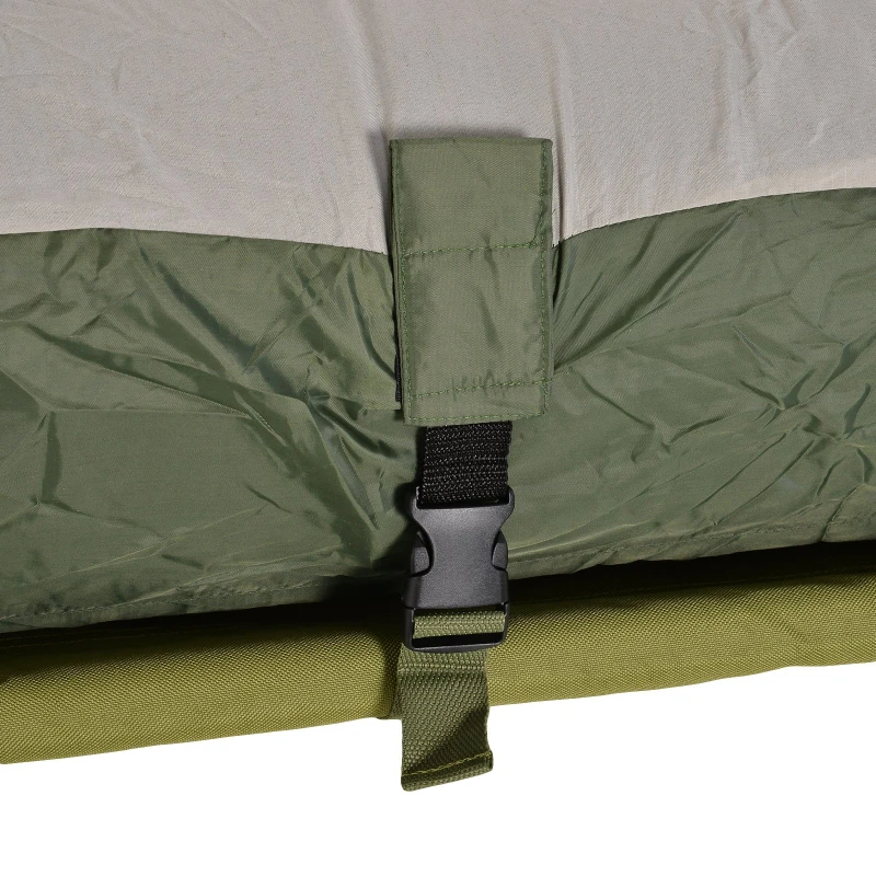 Open Box Outsunny Portable Camping Cot Tent with Air Mattress, Sleeping Bag, and Pillow
