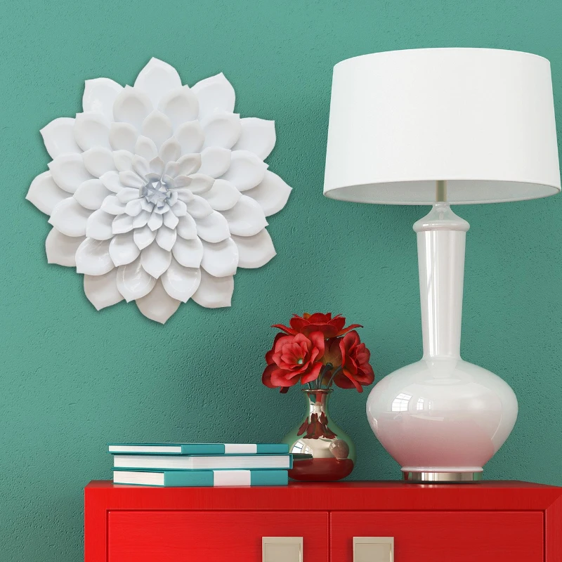 Stratton Layered White Flower Wall Decor