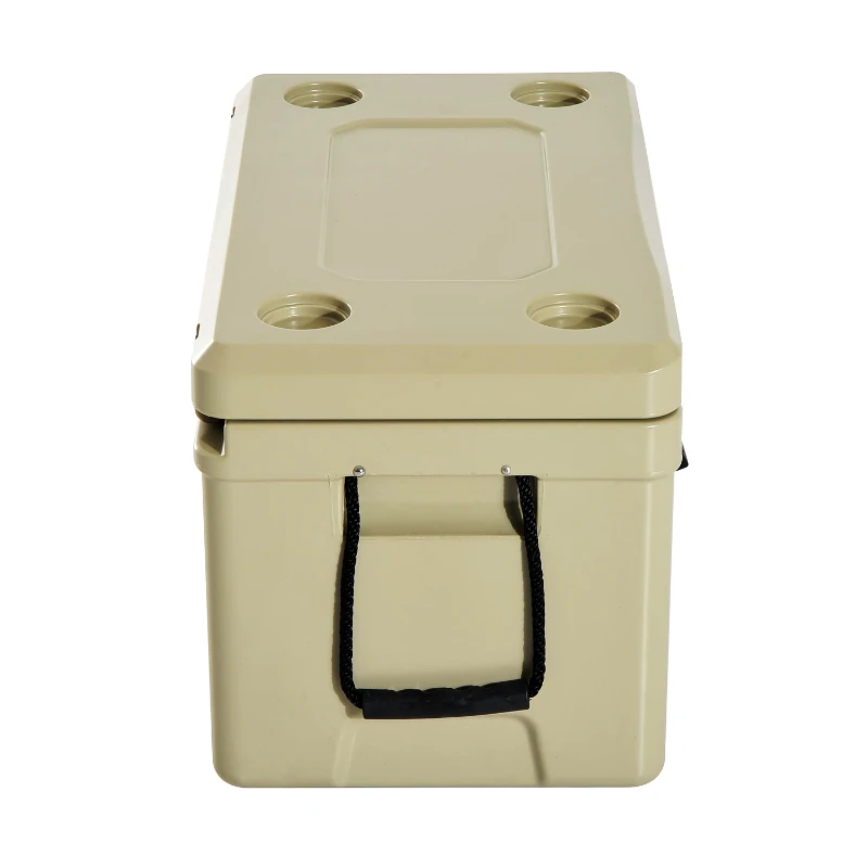 Outsunny 64 Quart Rotomolded Outdoor Portable Camping Cooler and Ice Chest Box