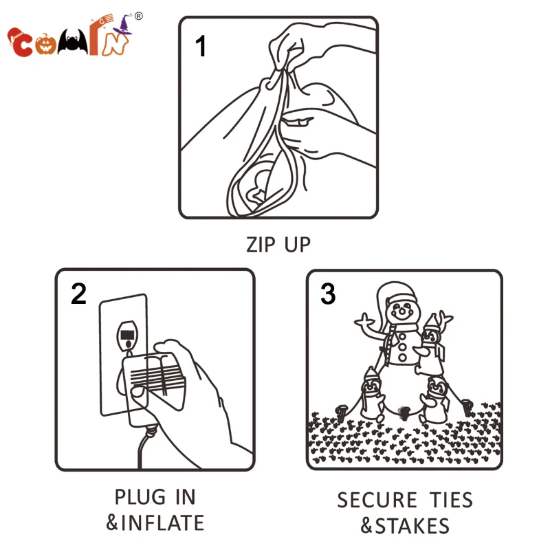 COMIN 6 Foot Tall Inflatable Snowman & Penguins Inflatable Christmas Yard Decoration