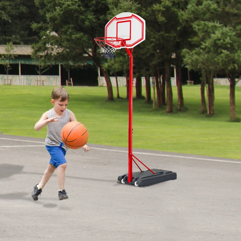 Aosom 10' Height Adjustable Portable Basketball Hoop System with 35" Heavy Duty Backboard