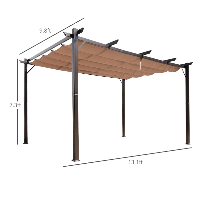 Outsunny 10' x 13' Outdoor Pergola Gazebo, Backyard Sunshade Canopy Cover