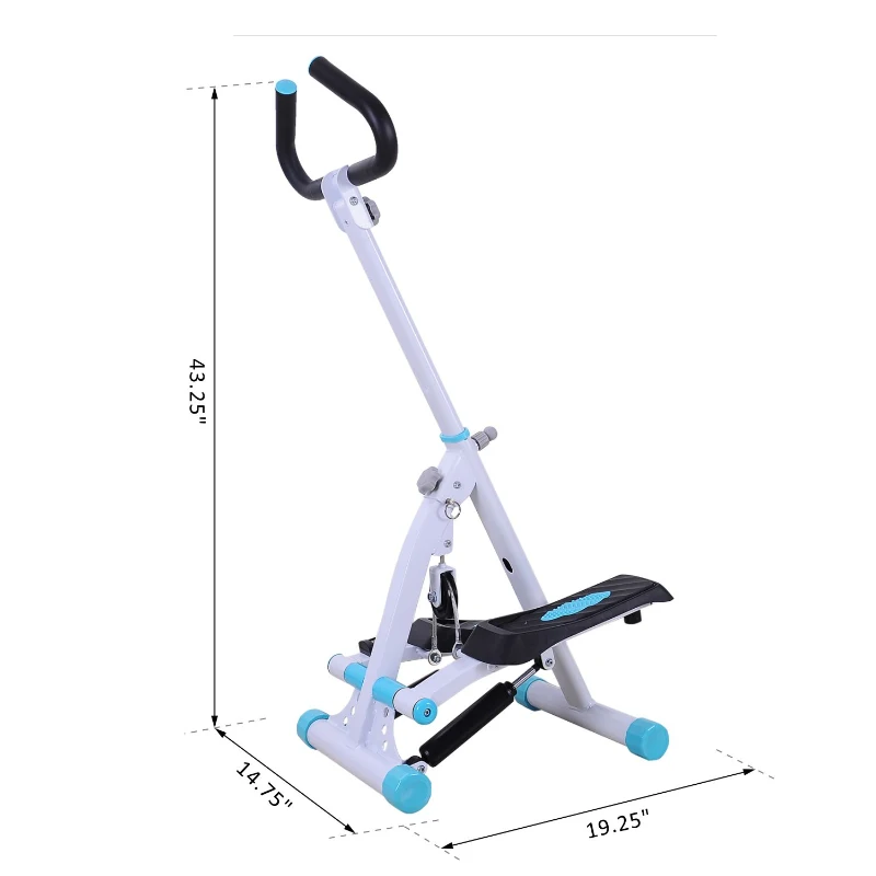 Soozier Adjustable Twist Gym Stepper  w/ Handle Bar and LCD Monitor