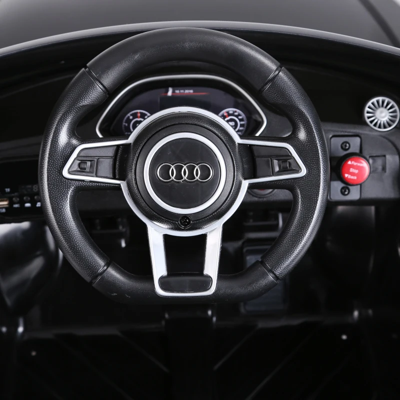 Open Box Aosom 6V Audi TT RS Kids Electric Sports Car Ride On Toy One Seat with Remote Control - Black