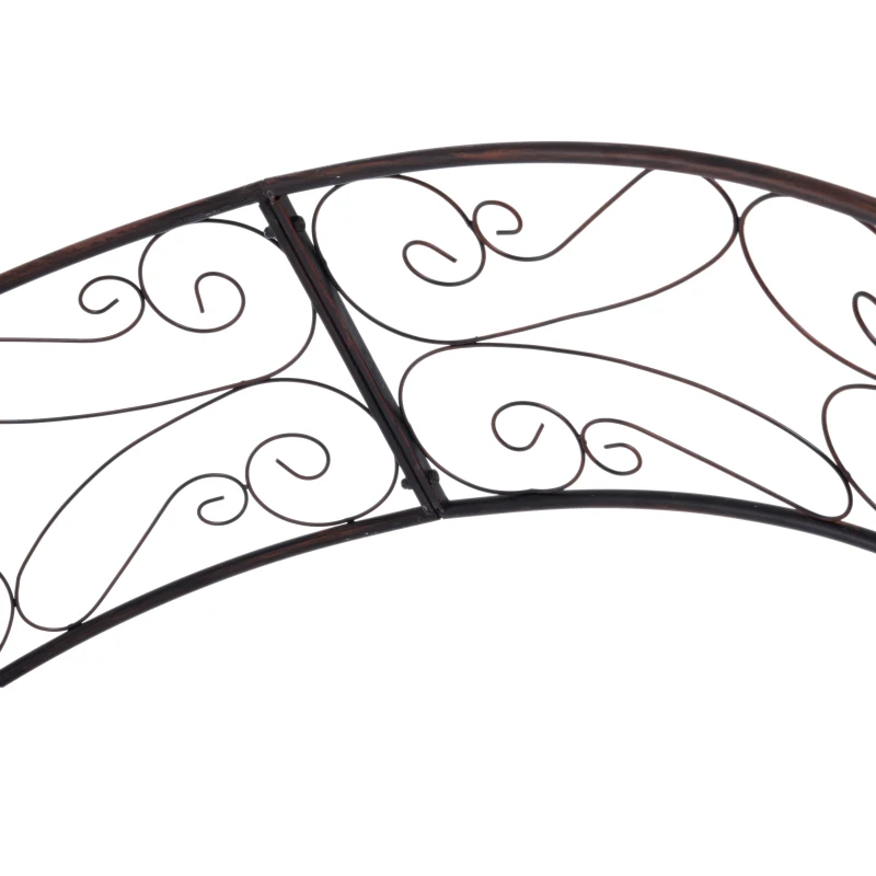 Outsunny 7.5' Metal Outdoor Garden Arch Arbor Trellis - Black Bronze