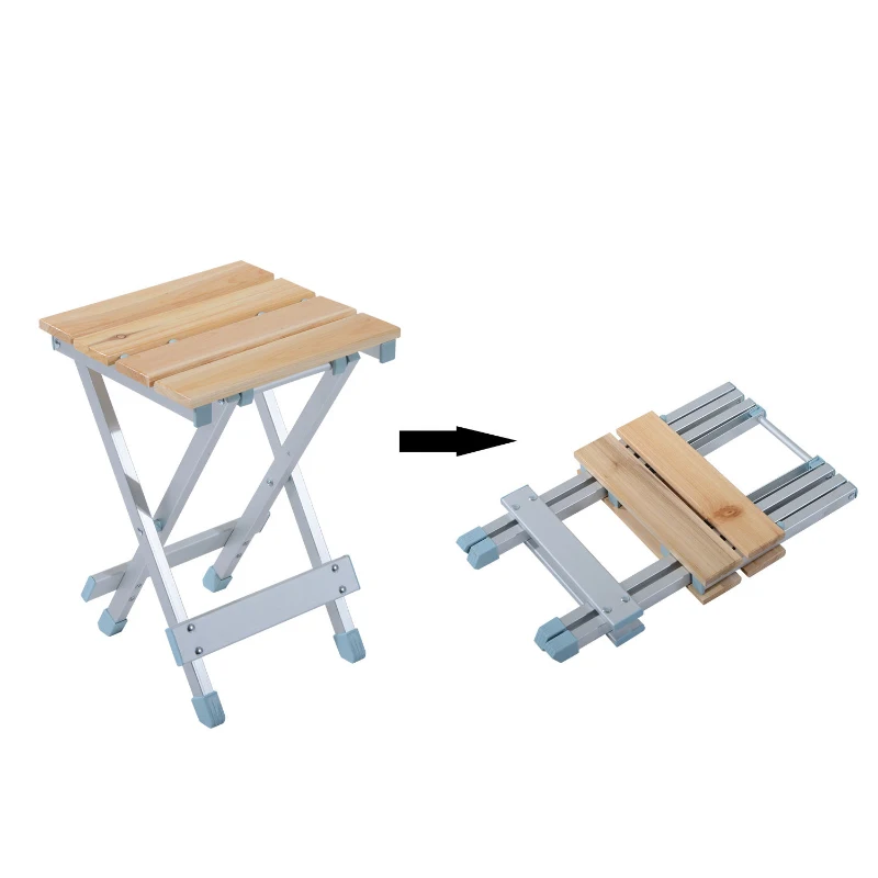 Outsunny 41" Height Adjustable Small Portable Wooden Folding Suitcase Picnic Table with Four Seats