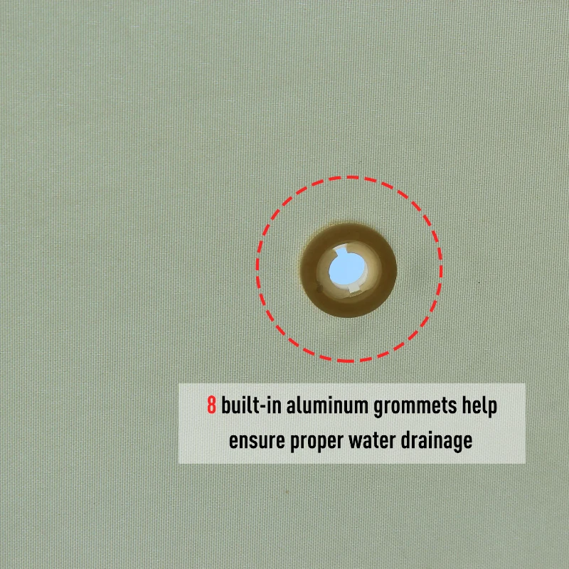 Outsunny 13" x 10" Outdoor Patio Gazebo 2-Tier Roof Pavilion Canopy Tent Steel with Curtains - Cream