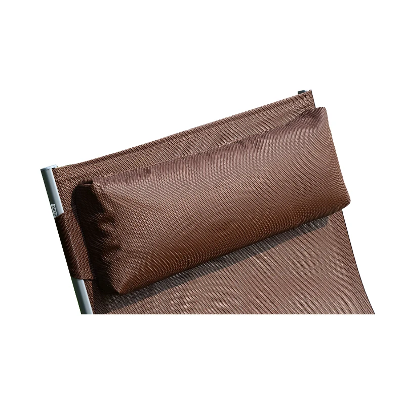 Outsunny Patio Reclining Chaise Lounge Chair with Cushion - Brown and Silver Outdoor Deck