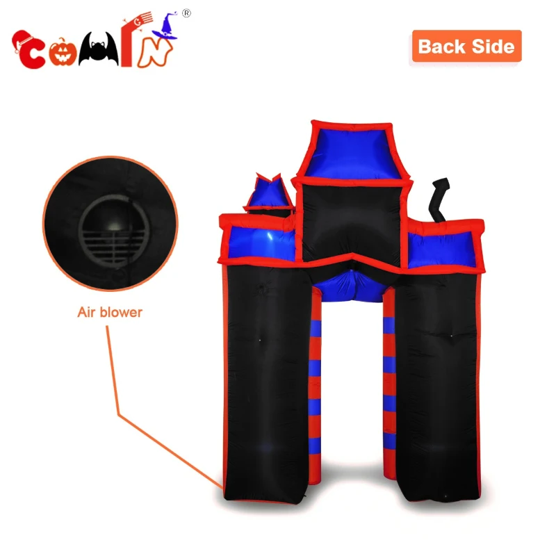 COMIN Halloween Yard Decorations 10 Foot Tall Frankenstein & Pumpkin Inflatable Arch