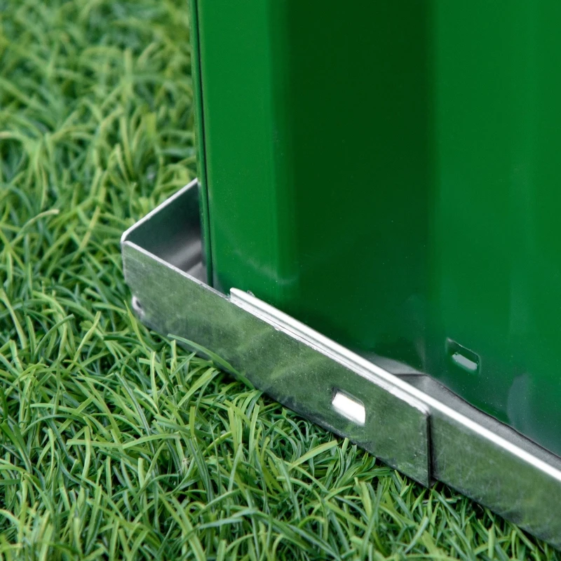 Outsunny 3' x 3' x 1' Raised Garden Bed, Galvanized Metal Planter Box for Vegetables Flowers Herbs, Green