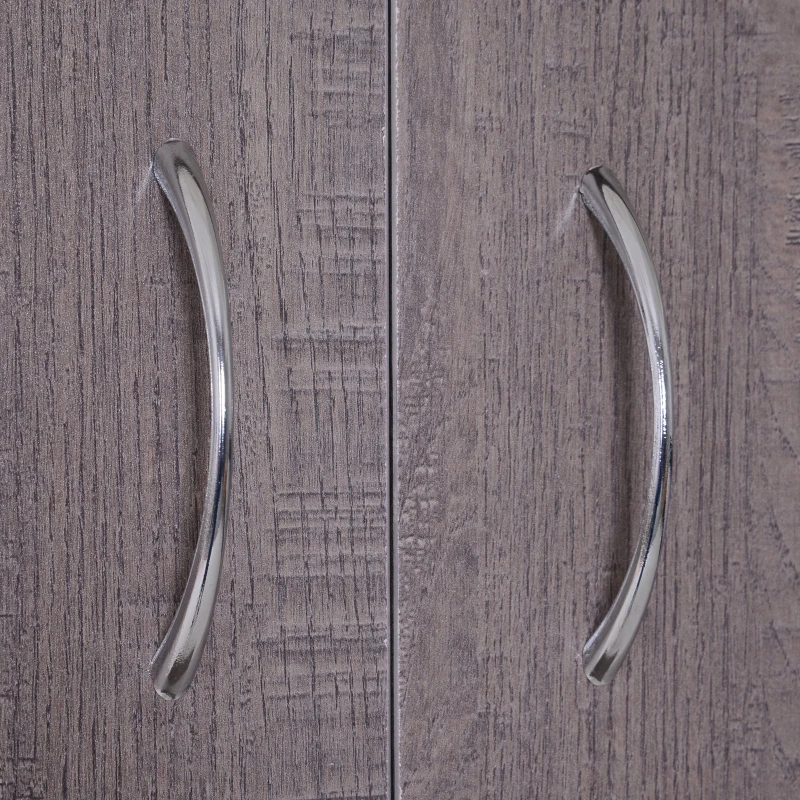 HomCom 70” Modern Free Standing Kitchen Pantry Storage Cabinet - Dark Grey Wood Grain