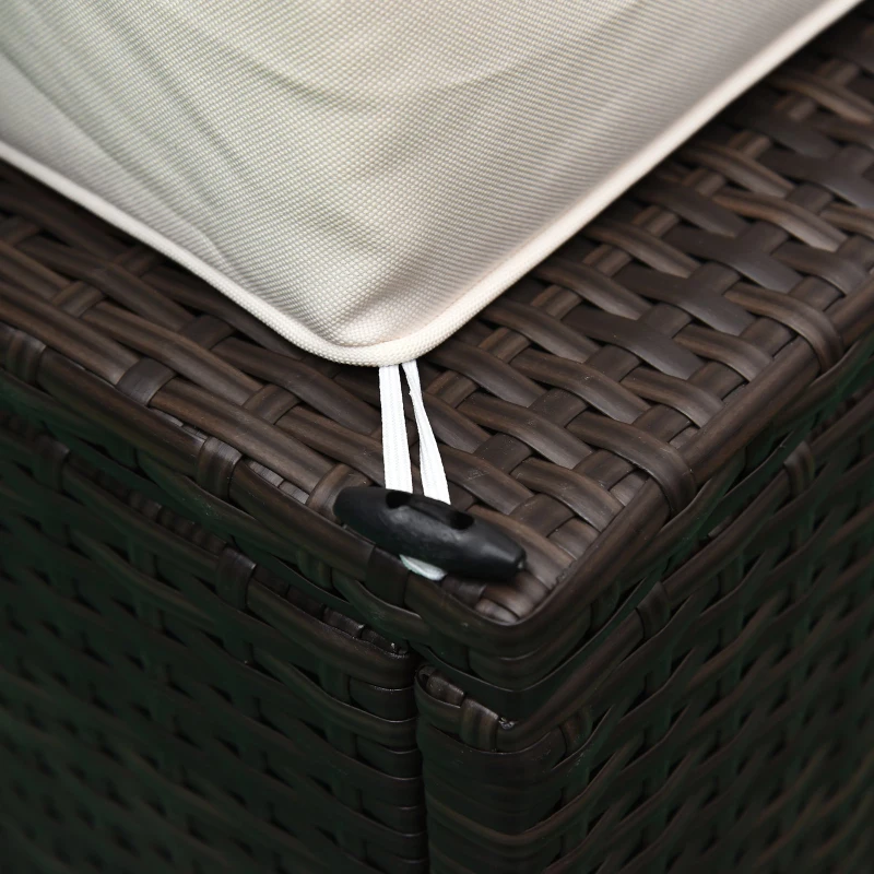 Outsunny 6 Piece Outdoor Patio Garden Conversation PE Rattan Wicker Sofa Sectional Furniture Set