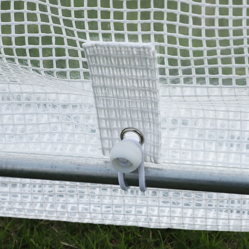 Outsunny 20x10x7ft Walk-in Outdoor Tunnel Greenhouse Portable Backyard Plant Growth Shed Warm House - White