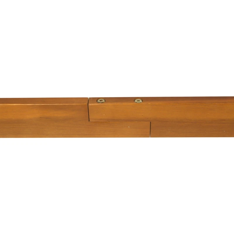 HomCom 7 Piece Acacia Wood Iconic Prairie School Style Bar Height Dining Set - Table/ 6 Stools