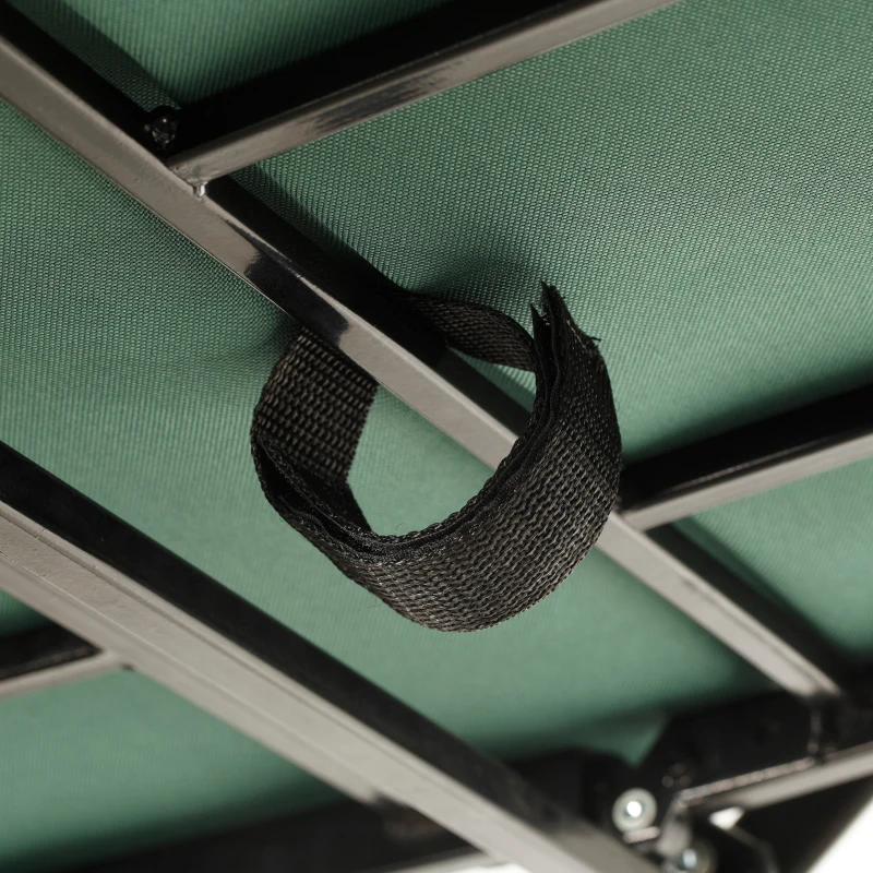 Aosom Utility Folding Wagon Big Wheels Collapsible Outdoor Garden Cart with Steel Structure for Shopping, Fishing, Camping, Beach - Green