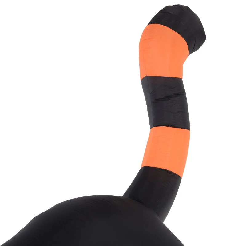 HOMCOM 10’ Lighted Inflatable Outdoor Halloween Yard Decoration - Animated Black Cat