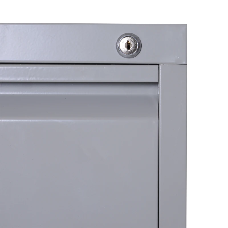 Vinsetto Metal 4 Drawer Vertical Locking Filing Cabinet - Grey