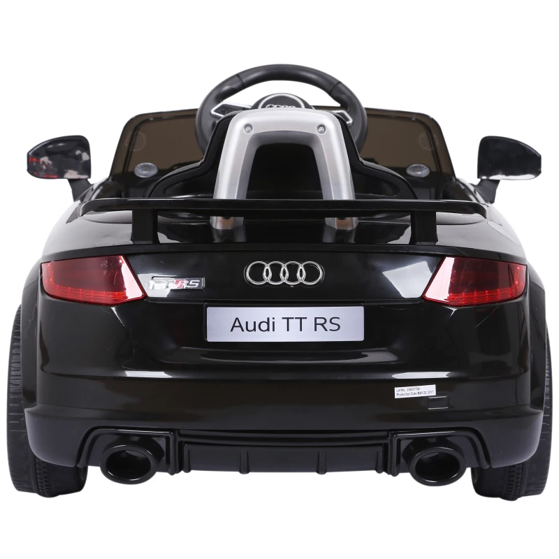 Open Box Aosom 6V Audi TT RS Kids Electric Sports Car Ride On Toy One Seat with Remote Control - Black