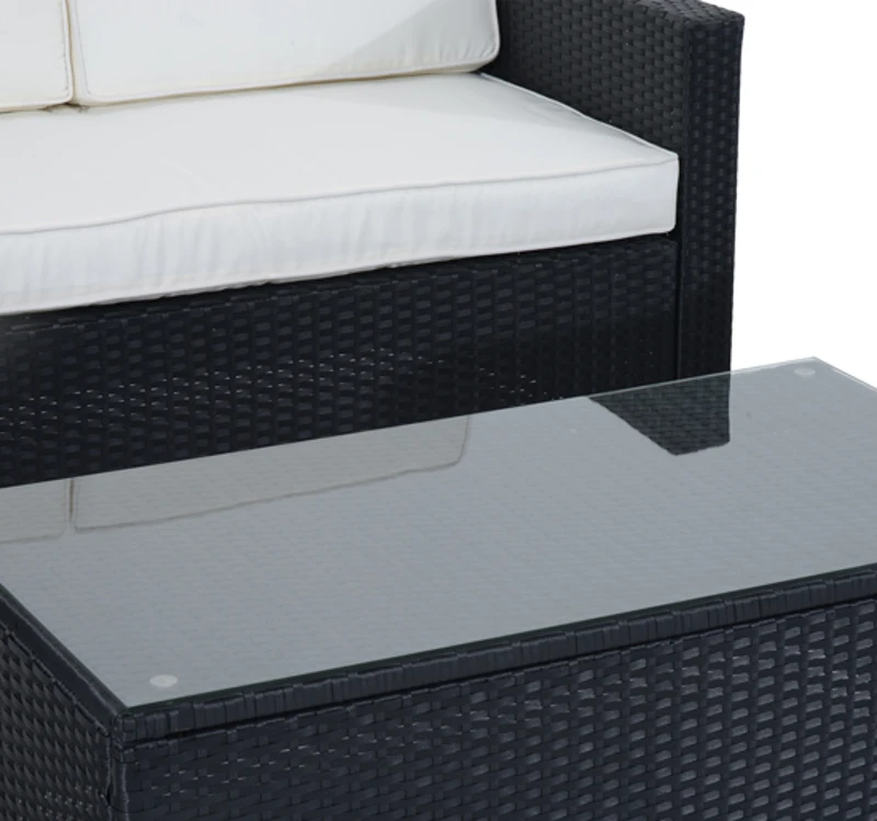 Outsunny 4 Piece Outdoor Garden Rattan Wicker Sofa  Couch Patio Furniture Set