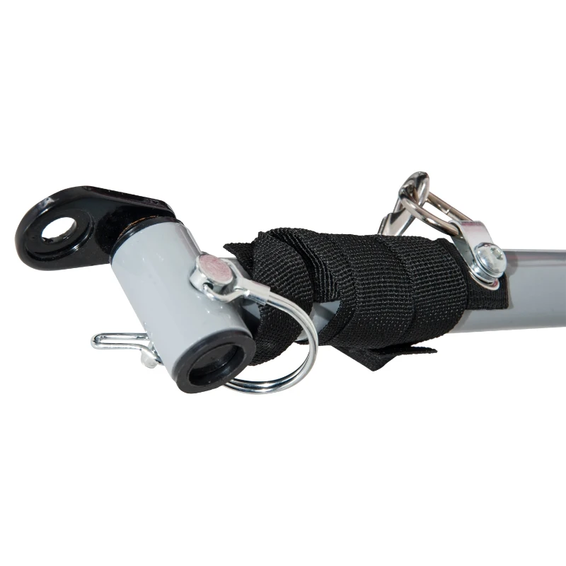 Aosom Elite Double Baby Bike Trailer Child Bicycle Kids Jogger - Red and Black