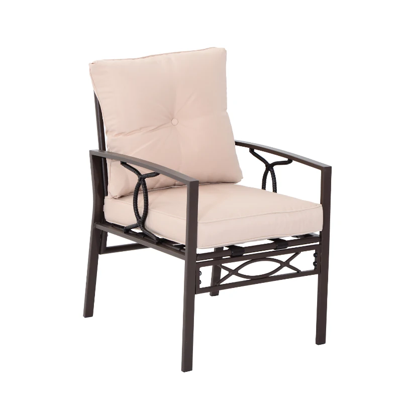 Outsunny 4-Piece Outdoor Rattan Wicker Loveseat and Chair Set