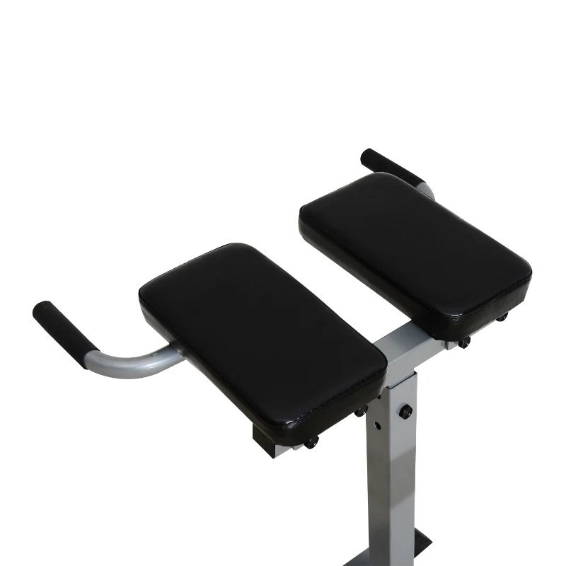 Soozier Adjustable Roman Chair Hyperextension Bench  - Gray/Black