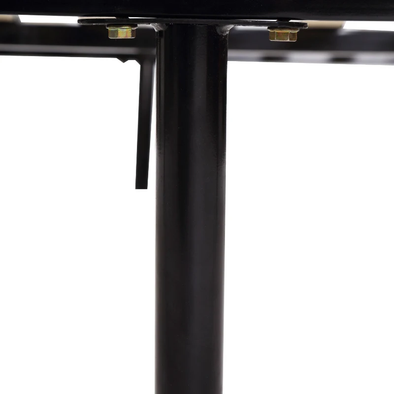 HomCom Queen Size Torsion Arched Wood Slat Steel Platform Bed Mattress Frame - Black