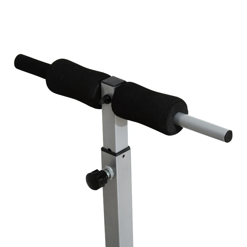 Soozier Adjustable Roman Chair Hyperextension Bench  - Gray/Black