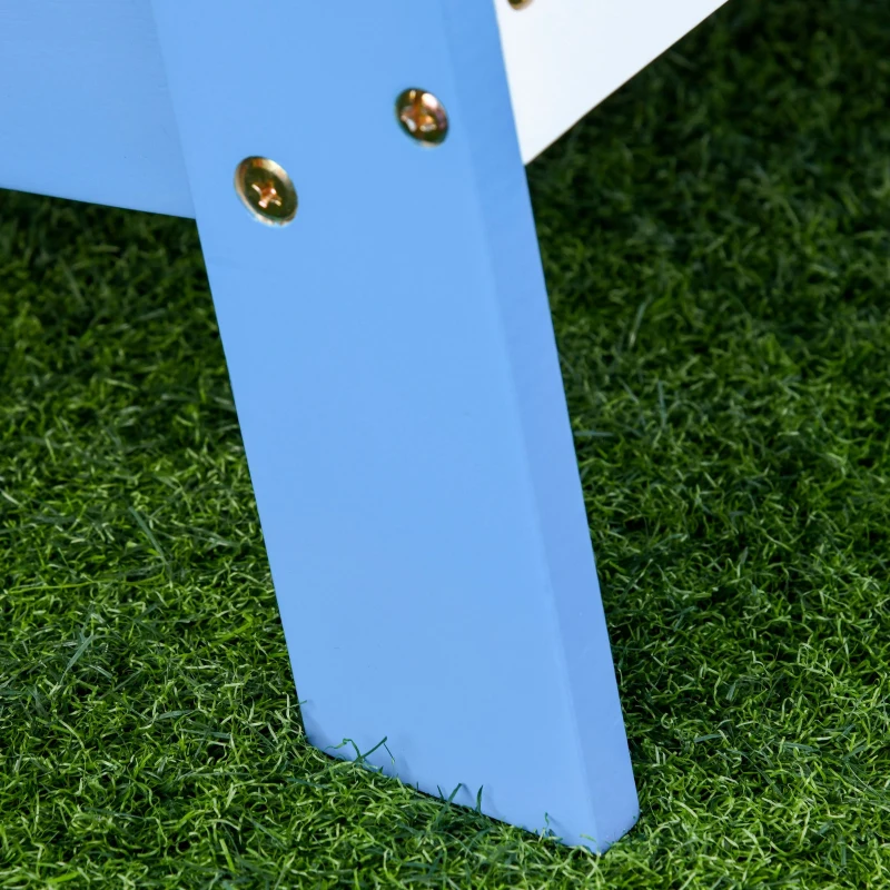 Outsunny Kids Adirondack Chair Wooden Classic Lounge Indoor for Backyard Deck Beach Garden Room 20" x 19.75" x 20.75" Blue