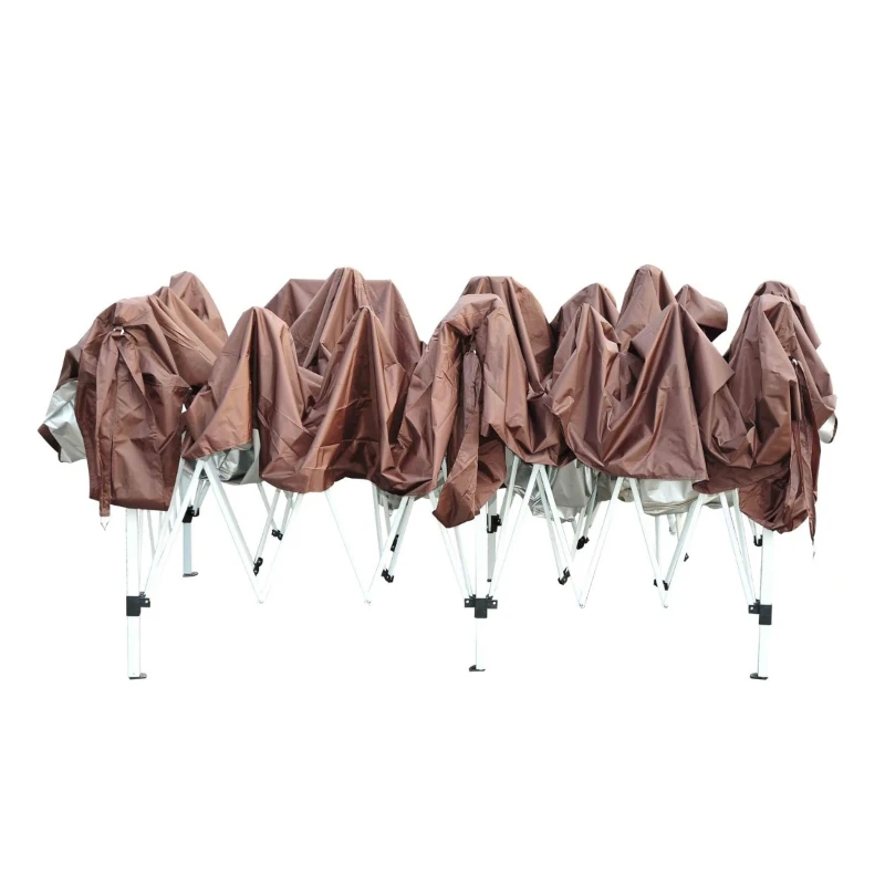 Outsunny 10’ x 20’ Outdoor Portable Pop-Up Instant Canopy Event Party Tent - Brown
