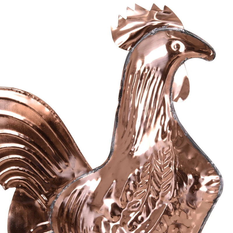 Outsunny Accent Rooster Weather Vane Pure Copper w/ Roof Mount Décor
