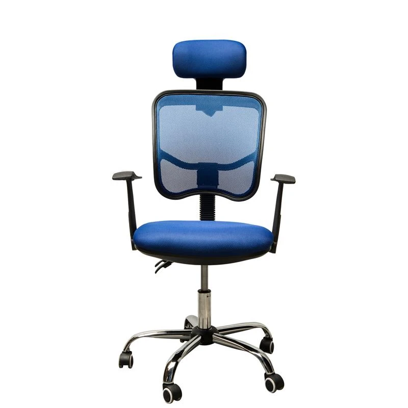 HomCom Adjustable Mesh High Back Computer Desk Office Task Chair w/ Headrest - Blue