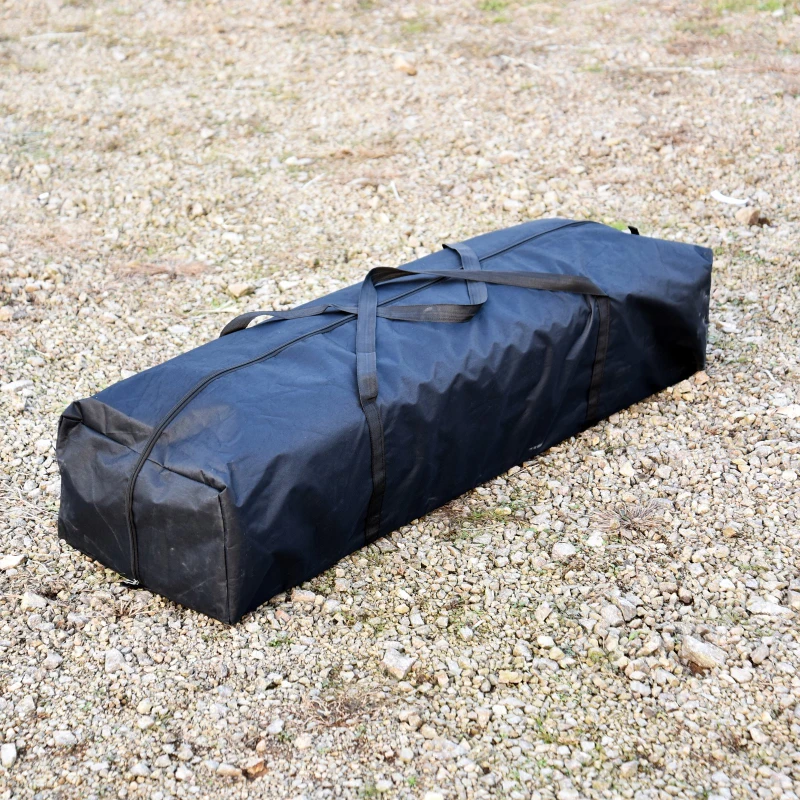 Outsunny 10’ x 20’ Outdoor Gazebo Canopy Wedding Party Tent with 4 Removable Sidewalls - Rust Red