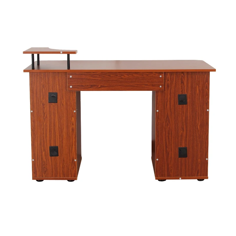 HomCom Computer PC Desk Table Work Station w/Printer Shelf Home Office Furniture - Brown