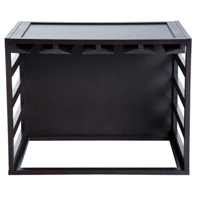 HomCom Modern Wood Tabletop Stemware Rack - Holds 20 Wine Glasses