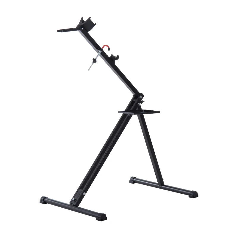 Aosom 47" Portable Folding Bike Repair Work Stand Rack - Black