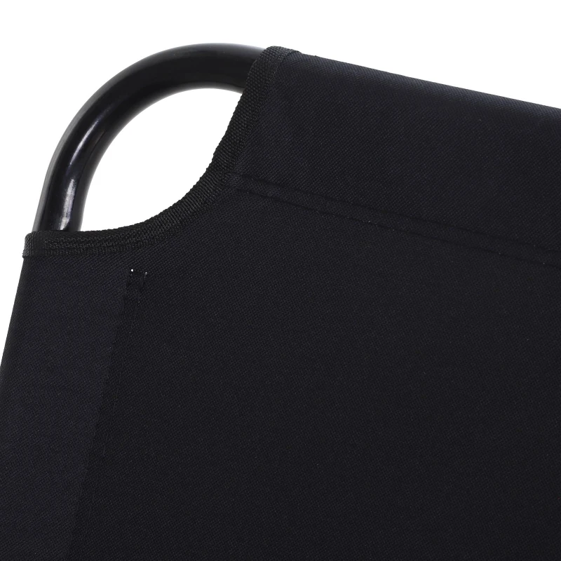 Outsunny Folding Reclining Lawn Chaise Lounge, Adjustable Backrest, Portable Outdoor Chair, Black