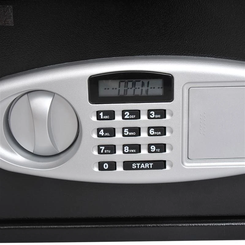 HomCom 14" x 10" x 12" Electronic Digital Home Security Safe Box - Black