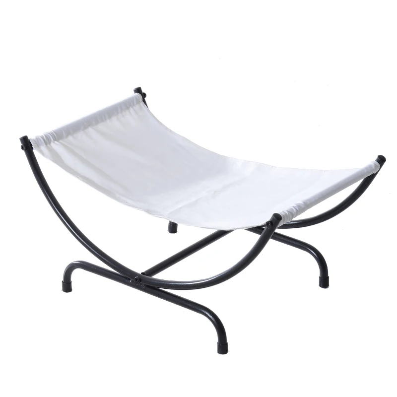 Pawhut 26” Modern Elevated Cat Bed - Black/White