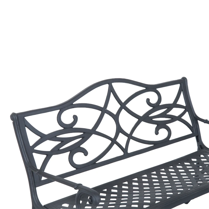 Outsunny 49" Decorative Outdoor Garden Bench