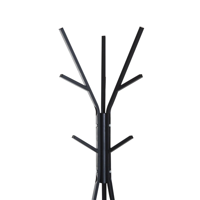 HOMCOM 71" Metal Freestanding Modern Tree Branch Coat Rack - Black