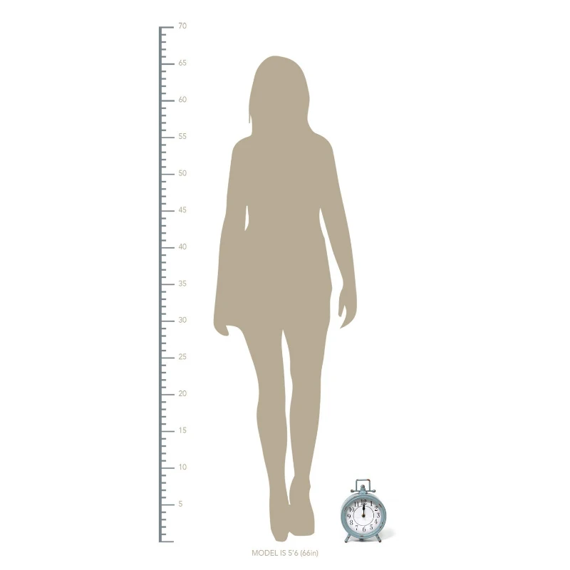 Stratton Dorothy Vintage Blue Metal Table Clock