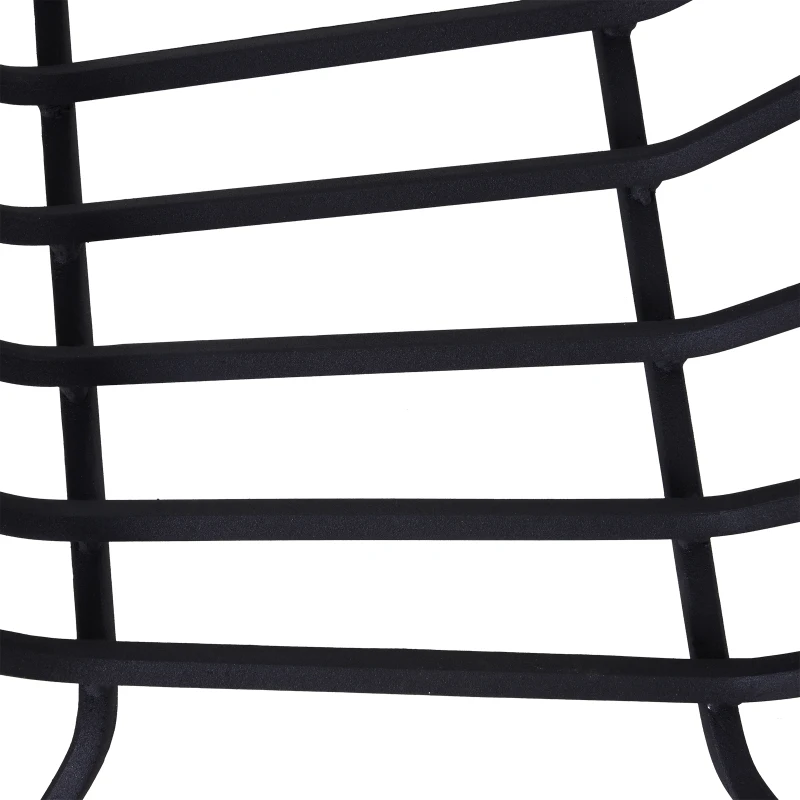 Outsunny Firewood Log Grate for Indoor Wood Burning Fireplace  Steel  7-Bar  21" L
