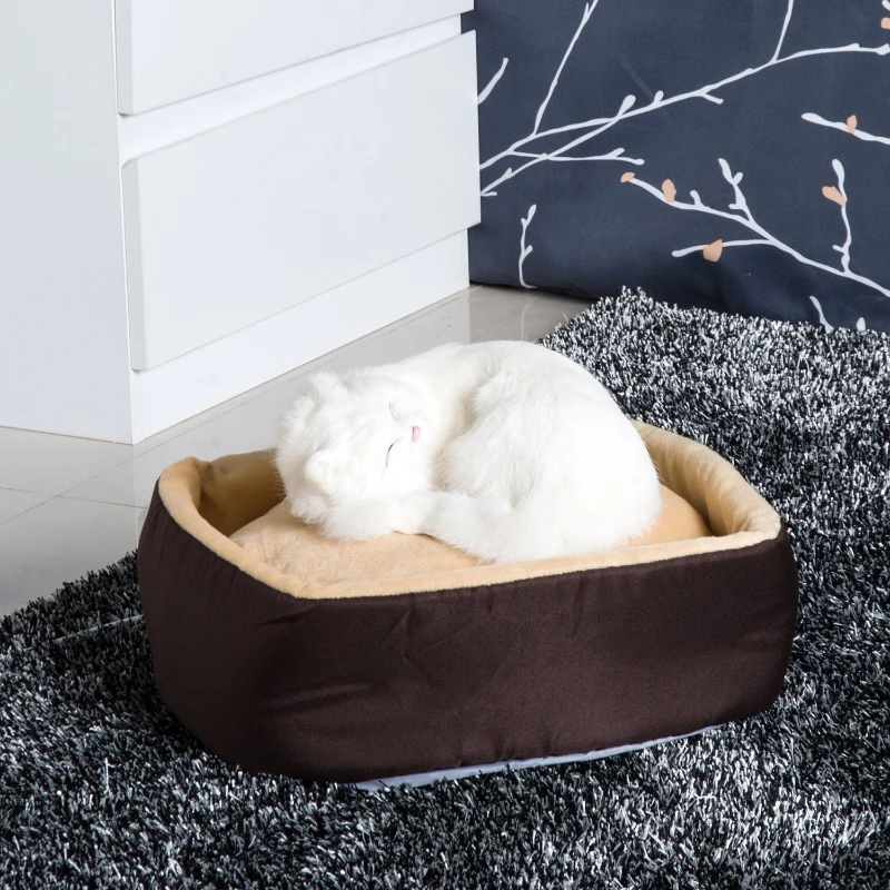 Pawhut 16" Indoor Electric Heated Round Dog Bed