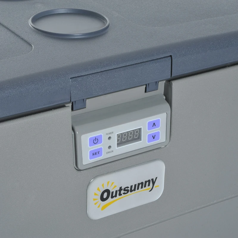 Outsunny Car Refrigerator - Portable 12v / 24v Electric Icebox Freezer (35 Quart)