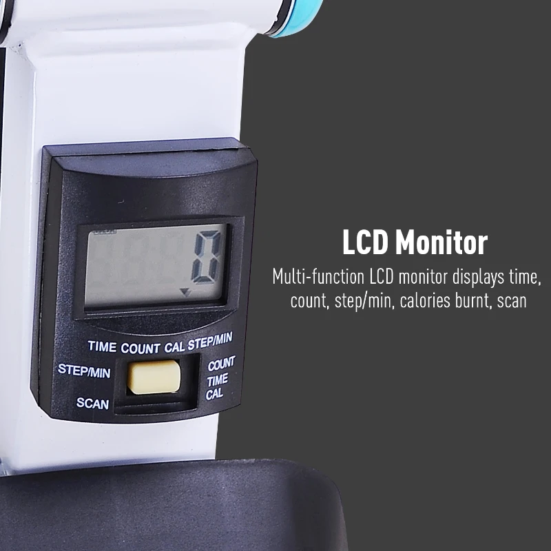 Soozier Adjustable Twist Gym Stepper  w/ Handle Bar and LCD Monitor